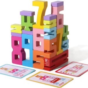 20PCS Wooden Number Building Blocks